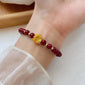 Peace Buckle Gourd Beaded Bracelet Birth Year Red Bracelet