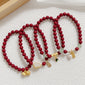 Peace Buckle Gourd Beaded Bracelet Birth Year Red Bracelet