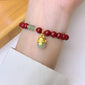Peace Buckle Gourd Beaded Bracelet Birth Year Red Bracelet